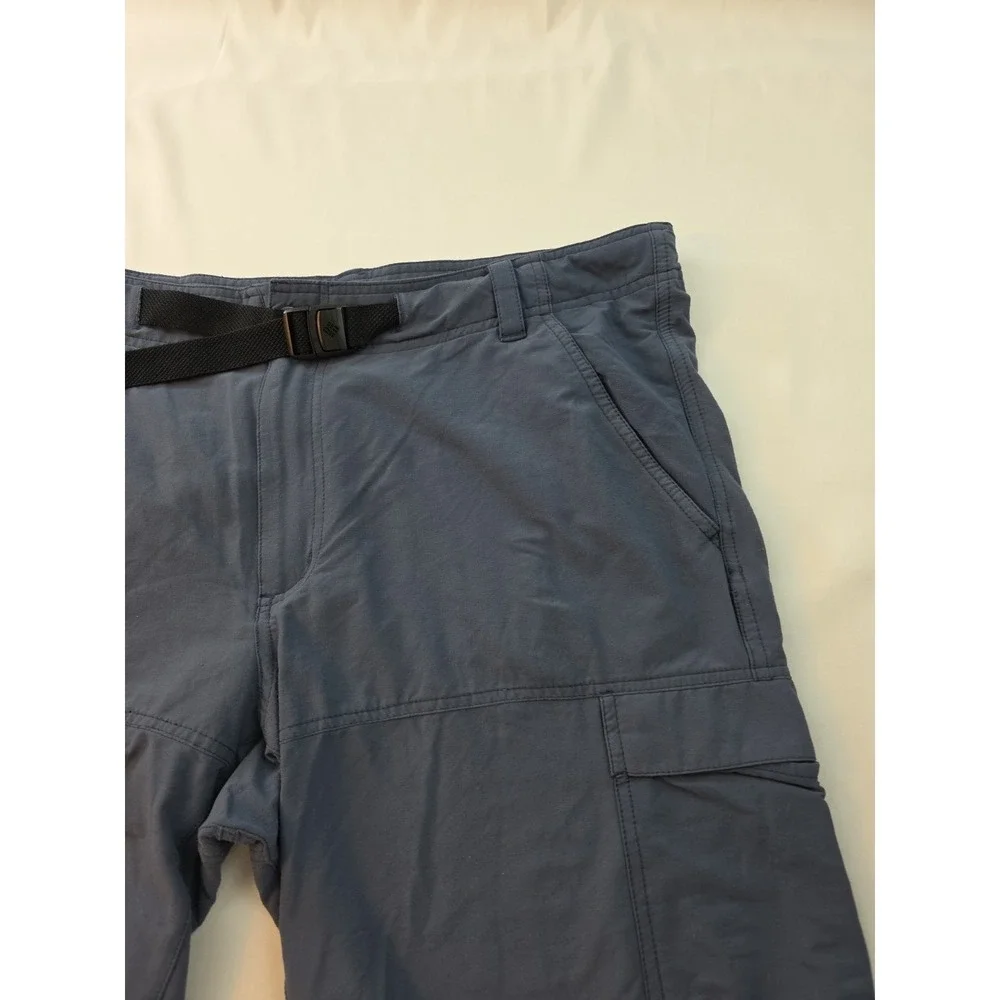 Columbia Shorts Mens 30 Grey Omni Shield Advanced Repellency Cargo Belted Hiking